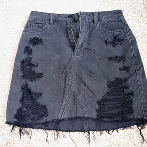 Hollister high rise denim skirt